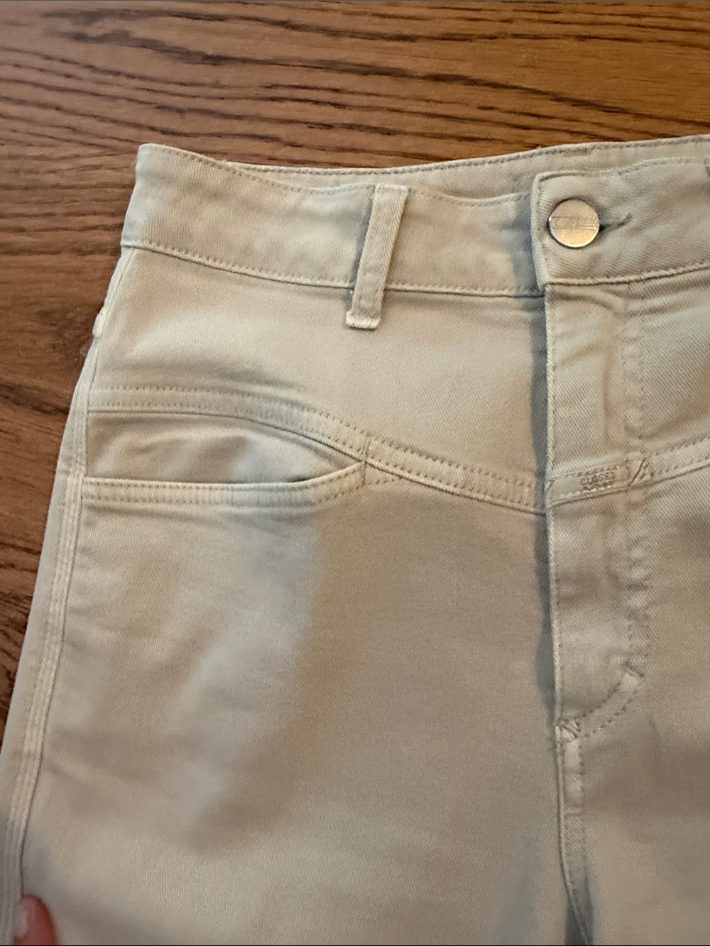 Closed Italian Denim High-Waist Cream organic denim pants 44 (US 28) - Picture 6 of 10